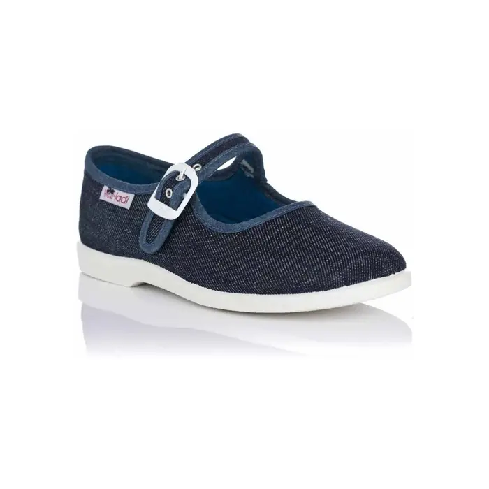 Ballerine bambina Vulladi Mary Janes in tela Blu