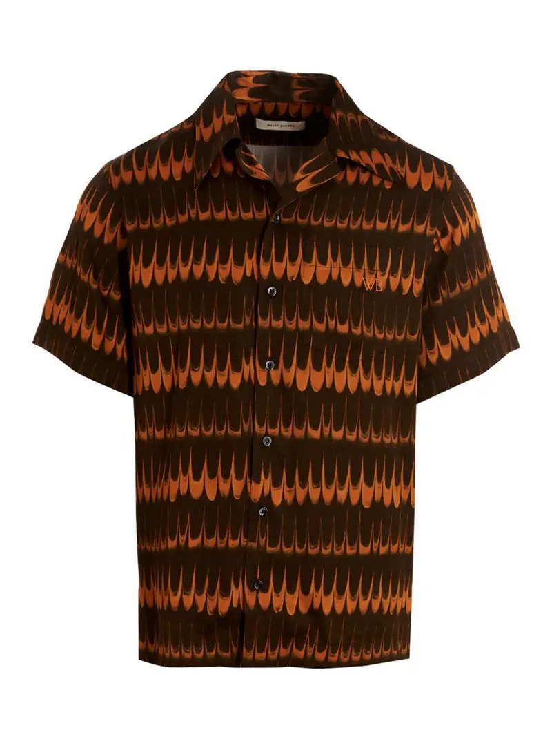 Wales Bonner camicia ritmica Multicolore