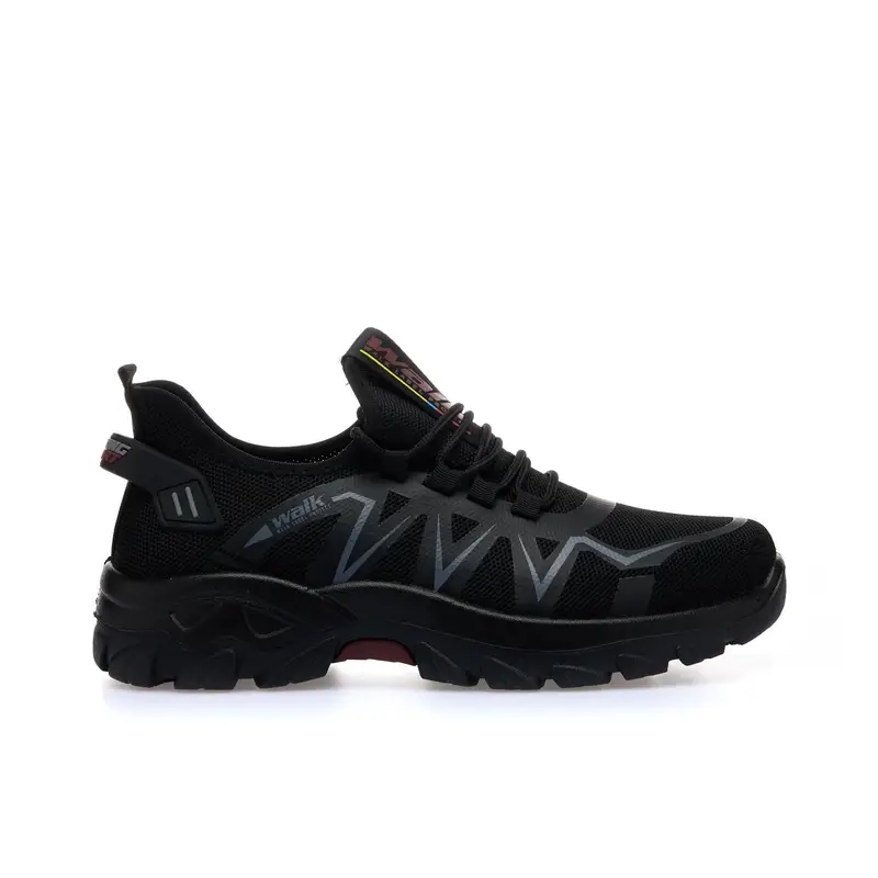 WALK Sneakers uomo nere da trekking con lacci