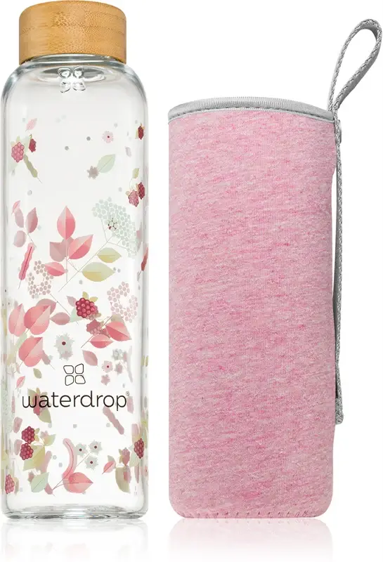 Waterdrop Glass Edition bottiglia d'acqua in vetro Flair 600 ml