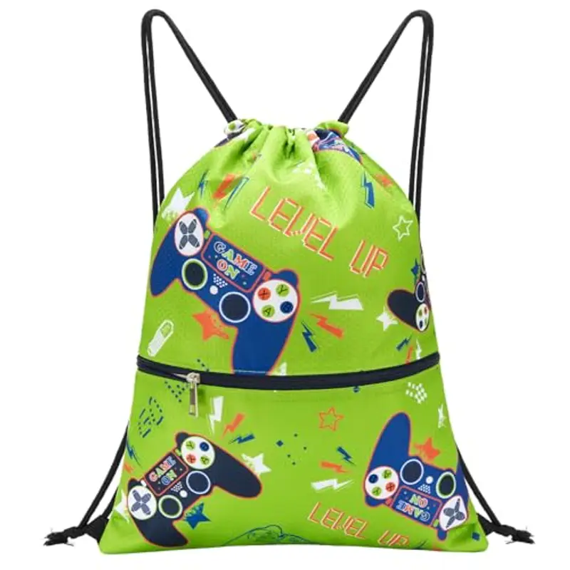 WAWSAM Borsa con Coulisse Gioco per Bambini - Sacca Palestra con Coulisse per Bambini Borsa Sportiva Bambina Ragazzo