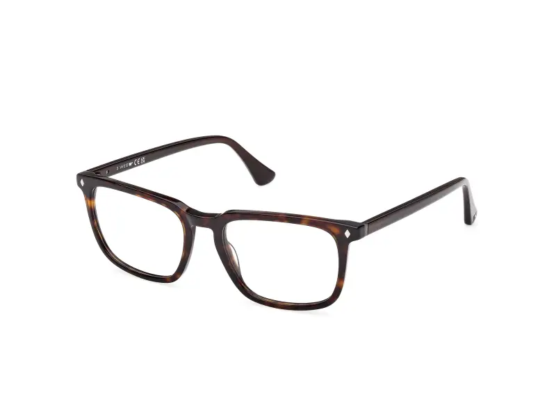 Web Uomo WE5430 052 Montature da vista Acetato Havana Squadrata Normale