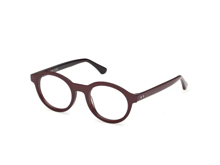Web Uomo WE5472 071 Montature da vista Acetato Bordeaux Rotonda Normale