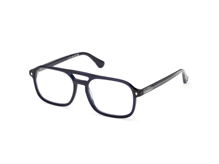 Web Uomo WE5473 092 Montature da vista Acetato Blu Squadrata Normale