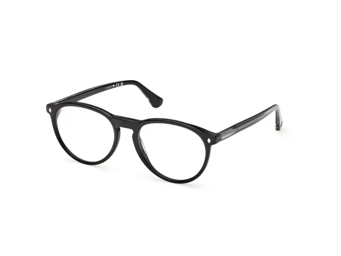 Web Uomo WE5474 005 Montature da vista Acetato Nero Rotonda Normale