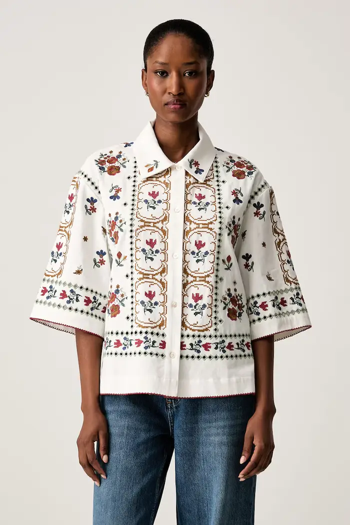 Weekend Max Mara camicia da donna in cotone WKDFARSA Bianco