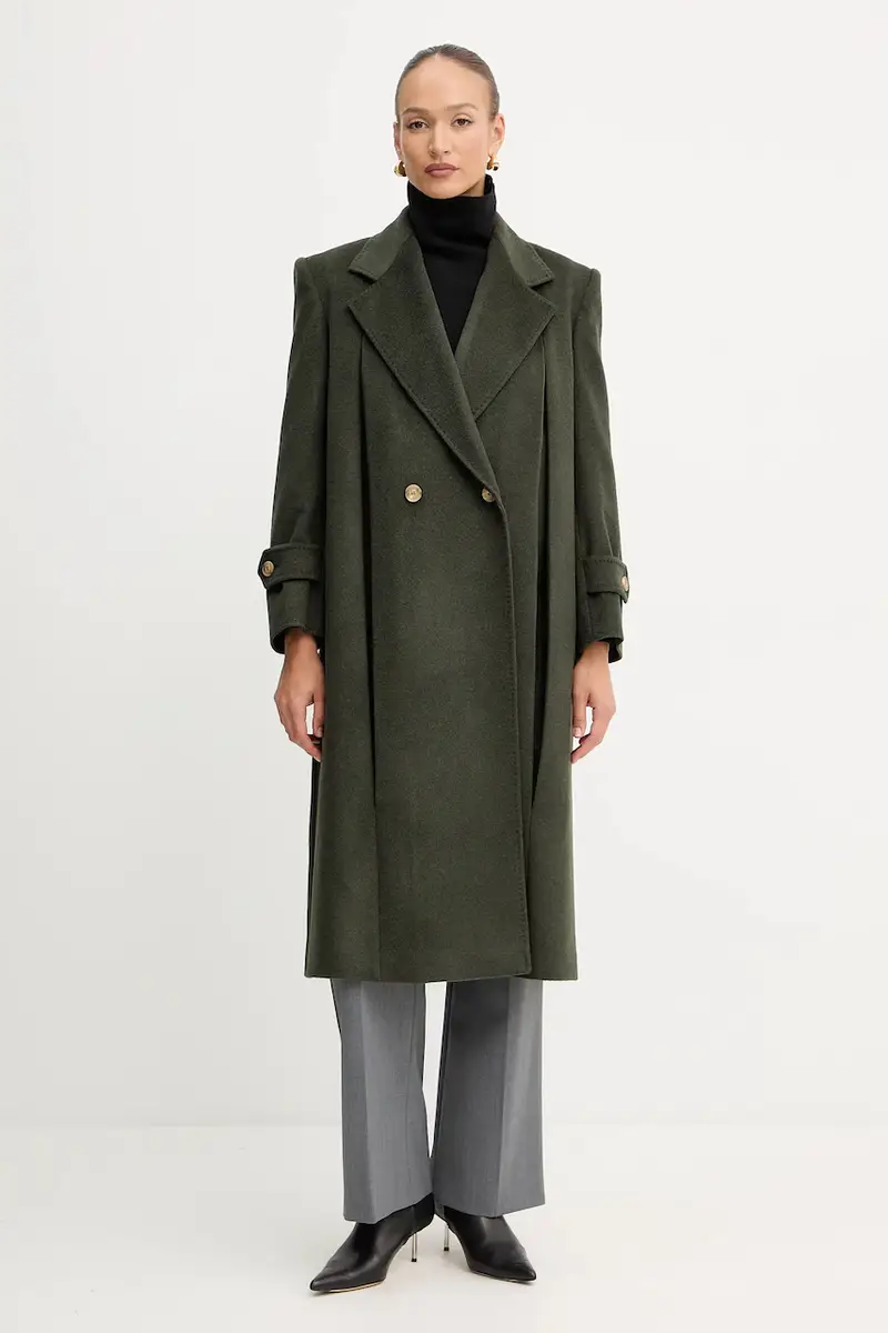 Weekend Max Mara cappotto in lana SMALTO colore verde 2525016026600