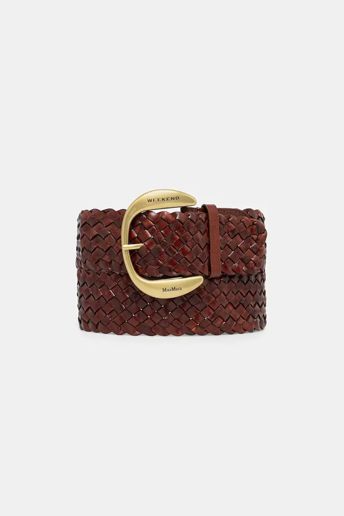 Weekend Max Mara cintura intrecciata da donna in pelle AGELO Granata