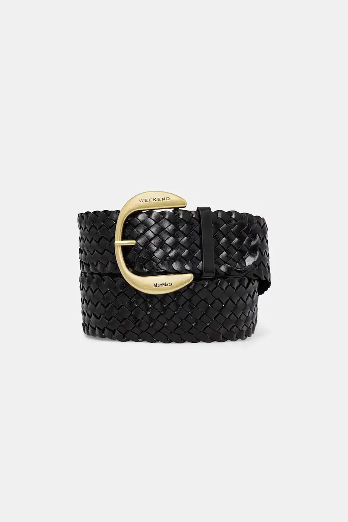 Weekend Max Mara cintura intrecciata da donna in pelle AGELO Nero