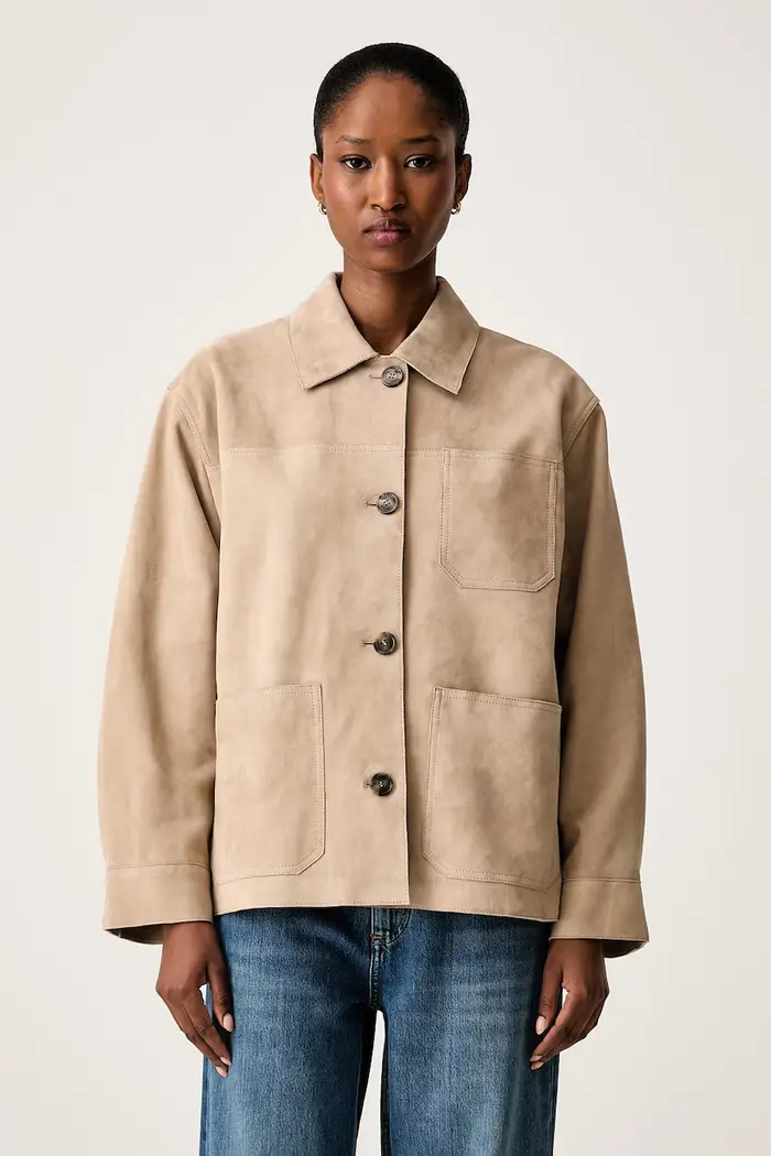 Weekend Max Mara giacca da donna in scamoscio WKDGHIERA Beige