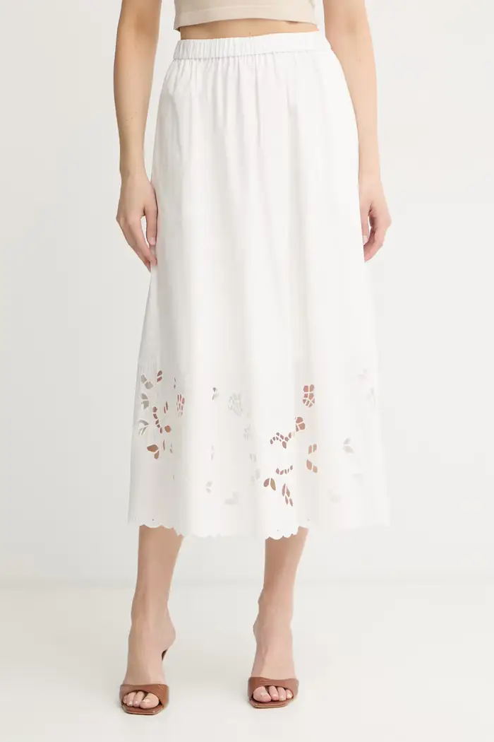 Weekend Max Mara gonna in cotone CARAVAN Bianco