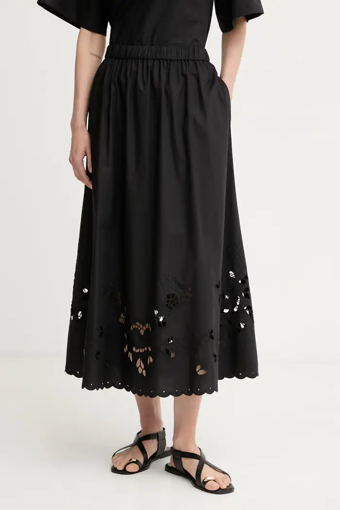 Weekend Max Mara gonna in cotone CARAVAN Nero