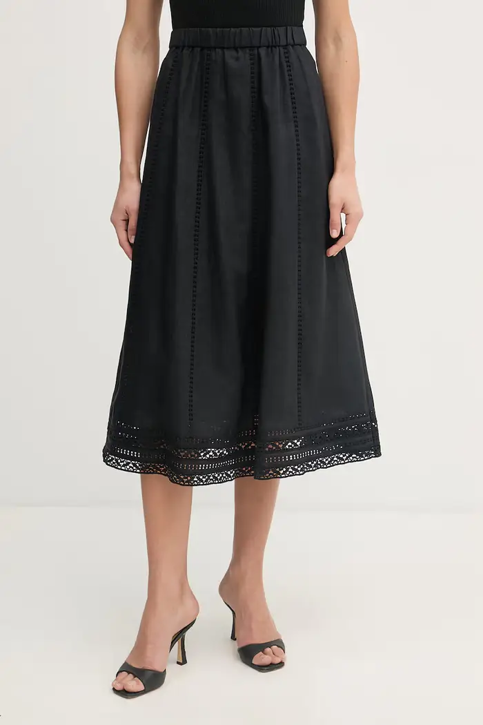 Weekend Max Mara Gonna in lino GERGO Nero