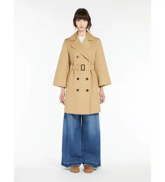 Weekend Max Mara per donna 2515021031600 Impermeabile beige Elodia, Casual, Cotone, Manica lunga