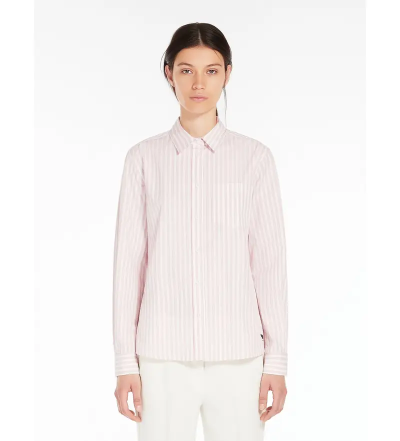 Weekend Max Mara per donna. 2515111081600 Camicia in popeline di cotone rosa Bahamas, Casual, Manica lunga