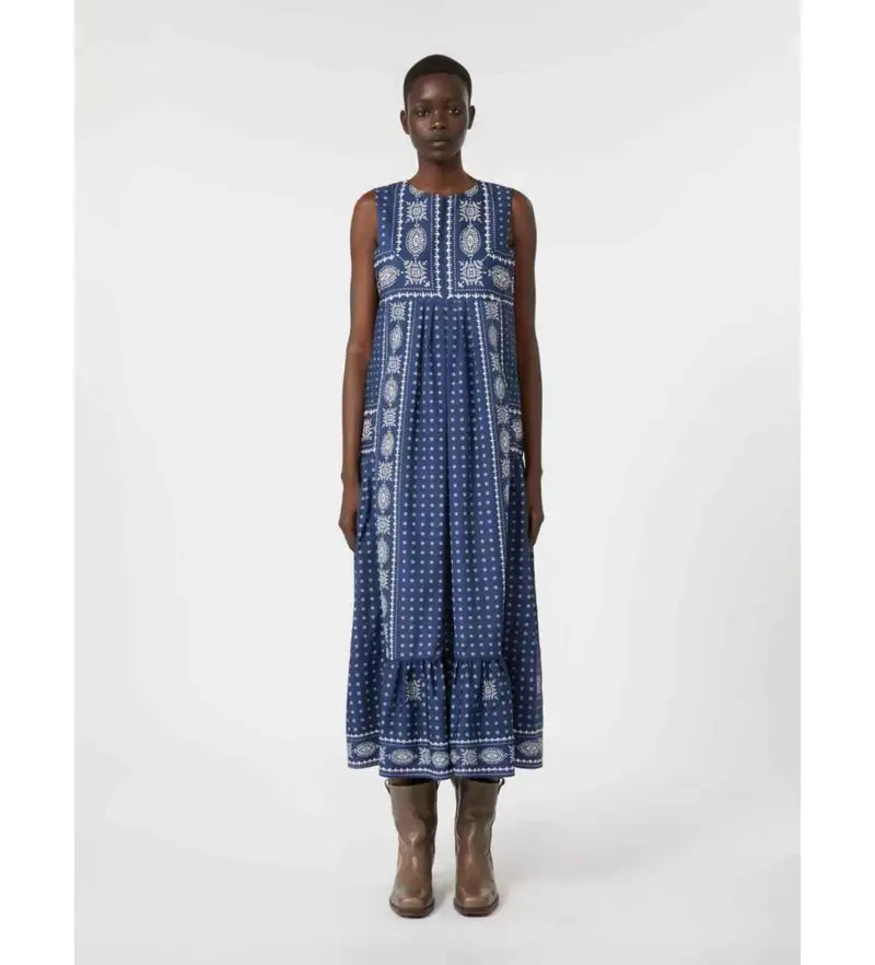 Weekend Max Mara per donna 2525226021600 Abito blu Manila, Casual, Cotone, Senza maniche / cinghie