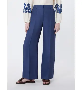 Weekend Max Mara per donna 2615131112600 Pantaloni in lino blu navy Wkdmalizia, Casual