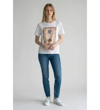 Weekend Max Mara per donna 2615971032600 Maglietta bianca Wkdpantera, Bianco, Casual, Cotone, Manica corta Blu