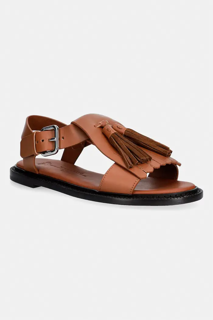 Weekend Max Mara sandali da donna in pelle Wkaarte Marrone