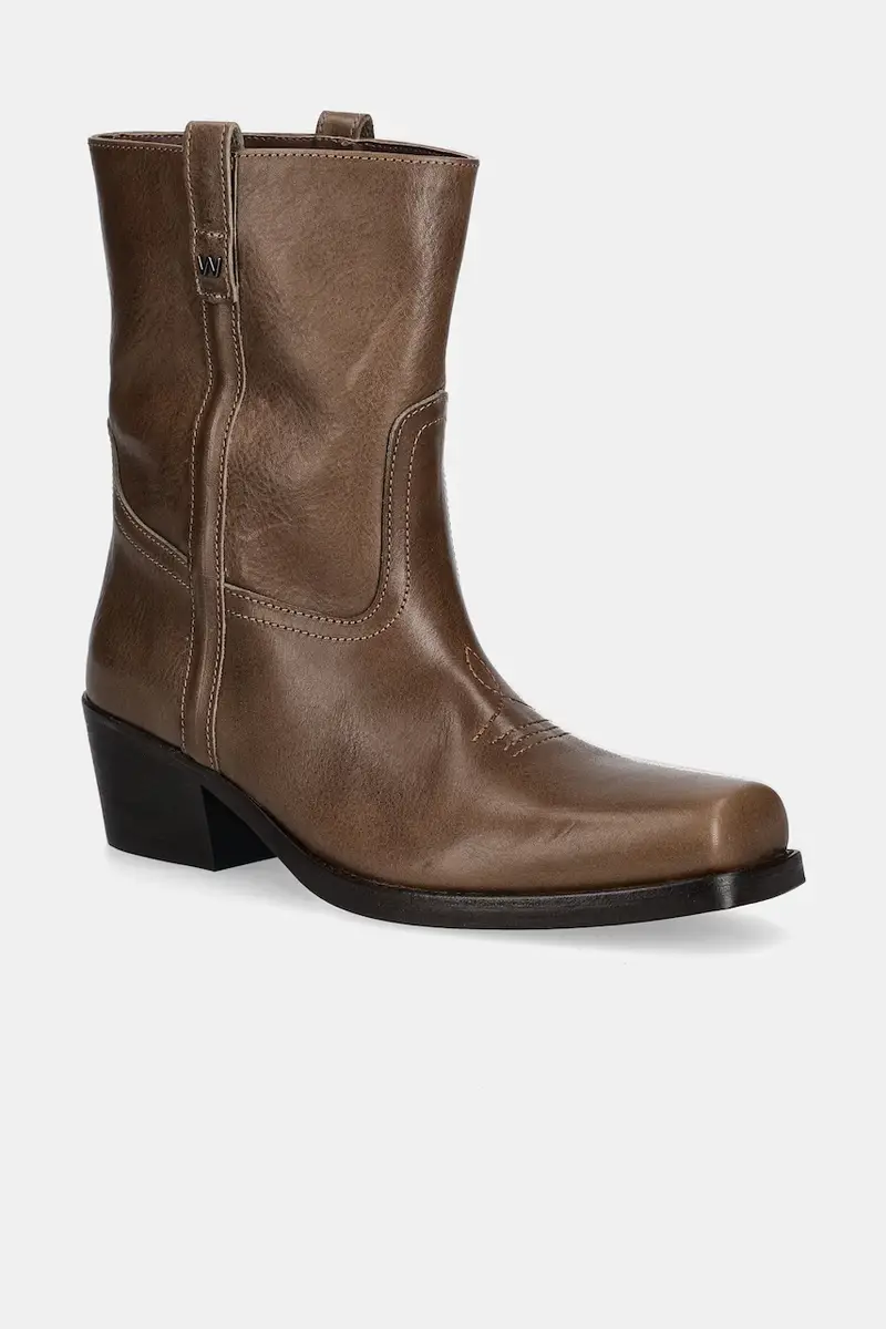 Weekend Max Mara stivaletti alla caviglia in pelle Ranch donna colore marrone 2525796034600