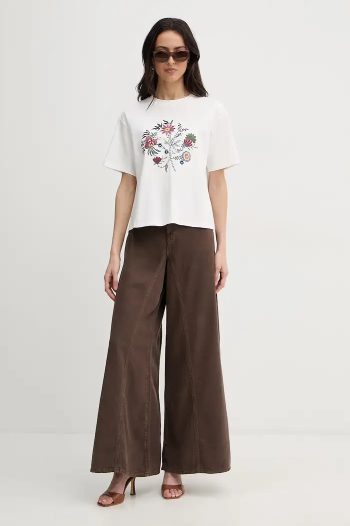 Weekend Max Mara t-shirt in cotone SABATO Beige