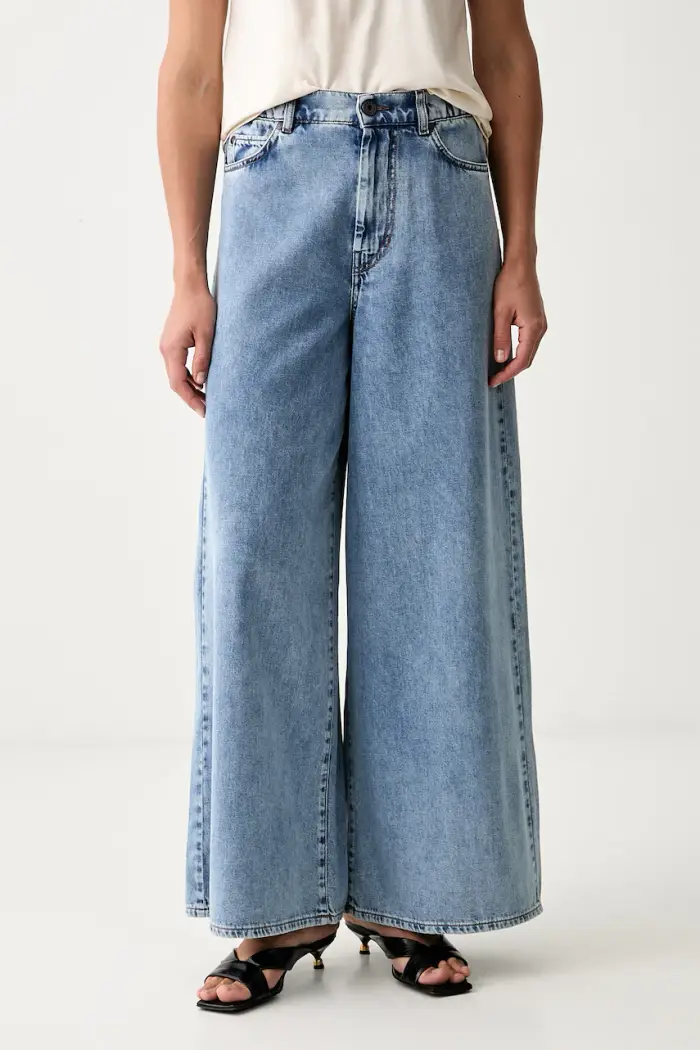 Weekend Max Mara wide leg da donna WKDZATTERA Blu