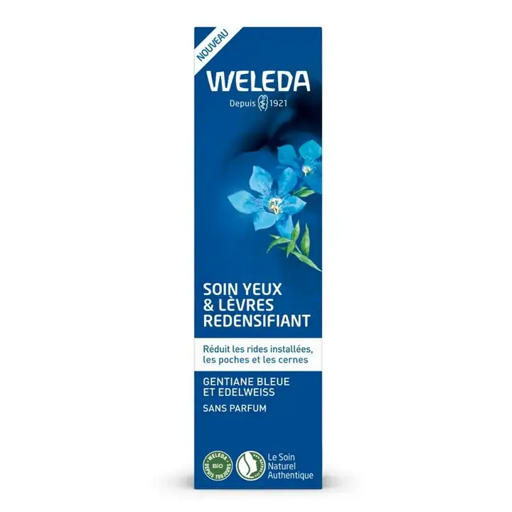 Weleda Crema ridensificante per occhi e labbra Genziana blu e Stella alpina BIOLOGICA 10 ml