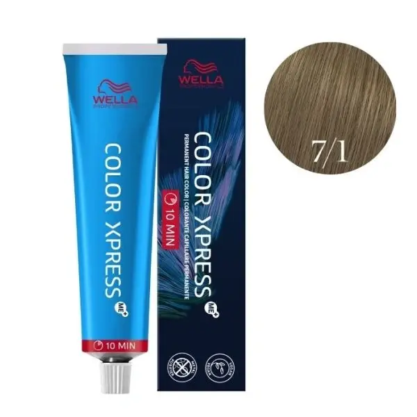 Wella Color Xpress ME+ 7/1 - Biondo medio cenere 60 ml