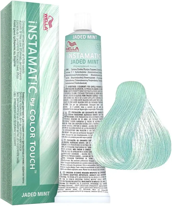 Wella Instamatic Colorazione semipermanente pastello, Verde (Jaded Mint)