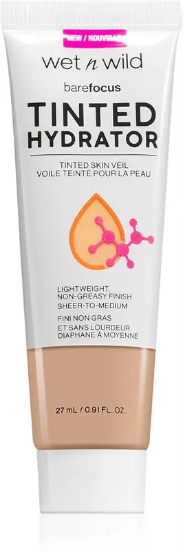 Wet n wild Bare Focus Hydrator lozione colorata unificante viso colore Light 27 ml
