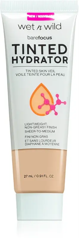 Wet n wild Bare Focus Hydrator lozione colorata unificante viso colore medio chiaro 27 ml