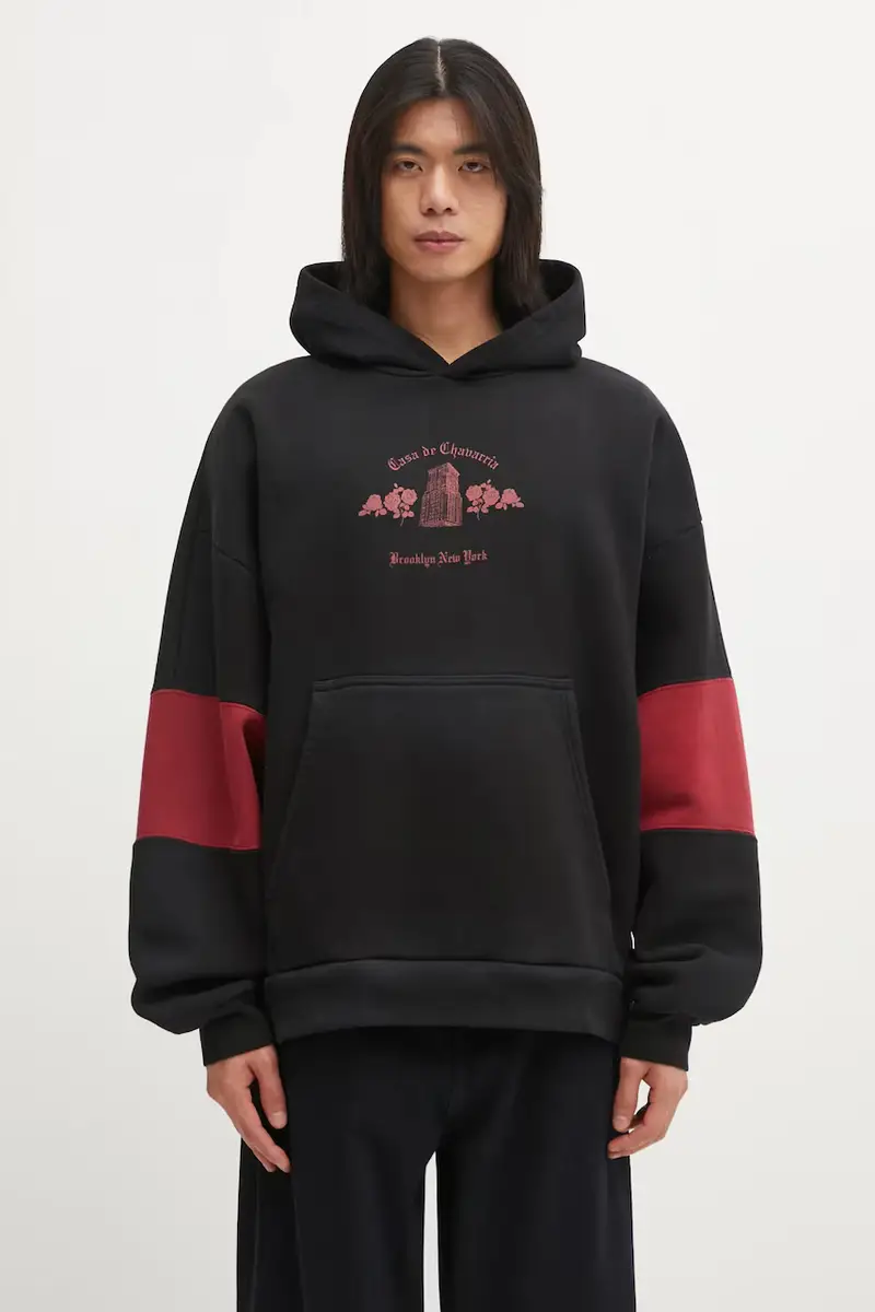 Willy Chavarria felpa in cotone Casa De Chavarria uomo colore nero con cappuccio WCJSY0096-001