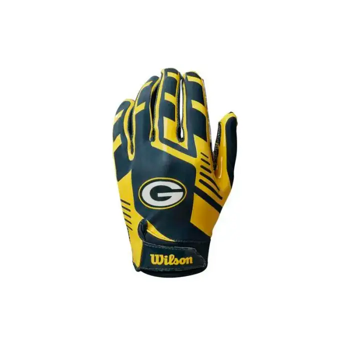 Wilson Guanti da football americano nfl per bambini Green Bay Packers Vert