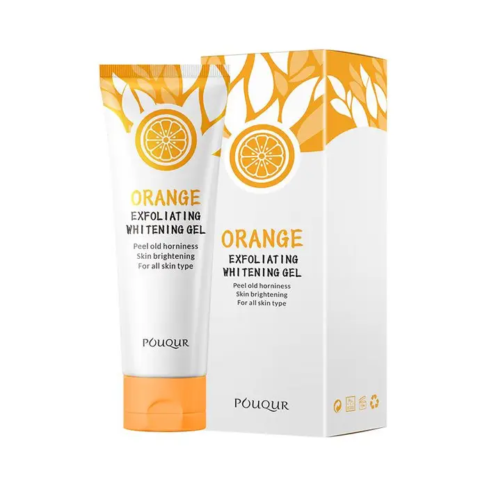 Gel esfoliante idratante all arancia, scrub viso e corpo, pulizia profonda, rimozione della pelle morta, gel peeling 50g Gel arancione