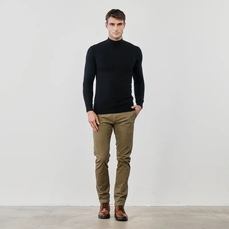 WITH SMITH Pantaloni beige da uomo con tasche