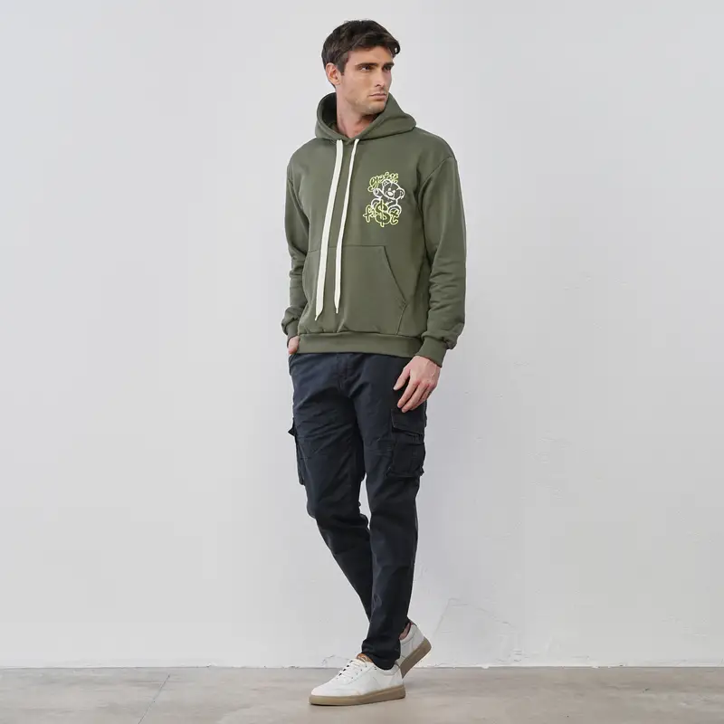 WITH SMITH Pantaloni blu da uomo con tasconi