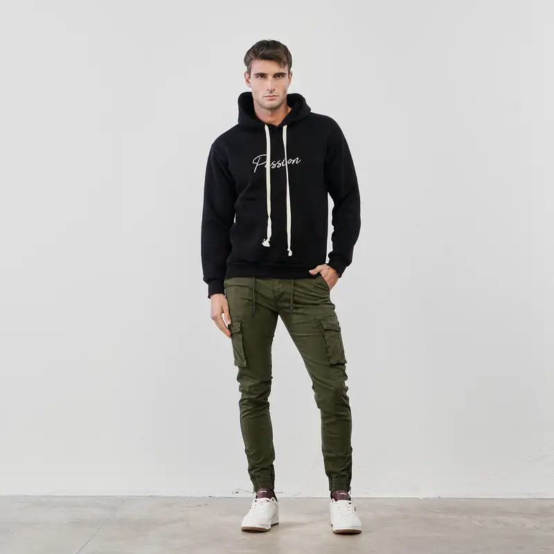 WITH SMITH Pantaloni lunghi verdi da uomo con tasconi