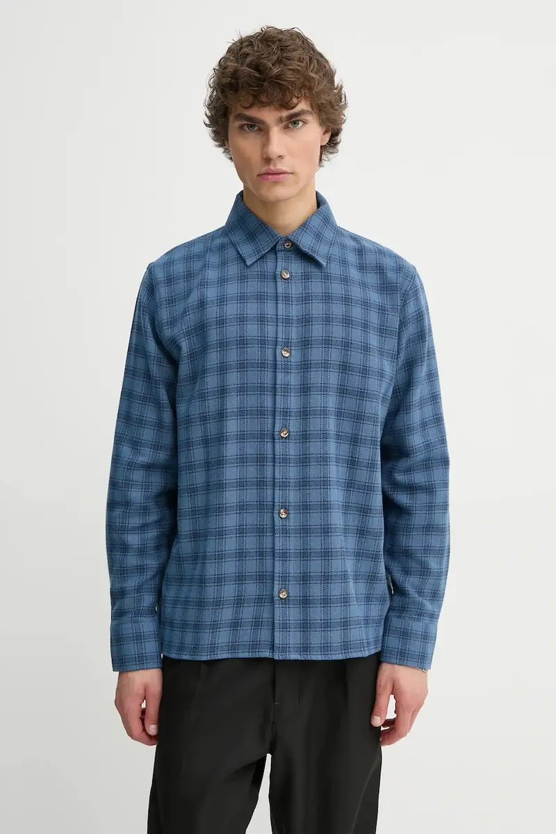 Won Hundred camicia uomo colore blu 3387-14267