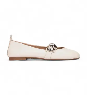Wonders per donna A-4704_3465_6284 Ballerine in pelle bianca Lulu 04, Bianco, Basso, Nessuno, Casual, Classico