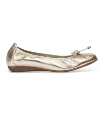 Wonders per donna A-61112_3906_7285 Ballerine in Pelle Bo dorato, Oro, Basso, Nessuno, Casual