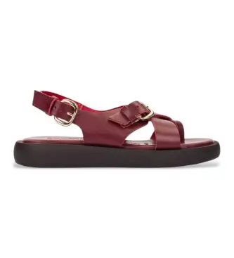 Wonders per donna AB-1332_5338_12254 Sandali Horizon in pelle,, bordeaux, Basso, Fibbia, Casual