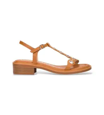Wonders per donna B-9613 Sandali in pelle marrone Tokat, Basso, Fibbia, Casual