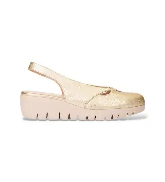 Wonders per donna C-33351 Sandali Comfort in Pelle Dorata, Oro, 3 a 5cm, Nessuno, Casual