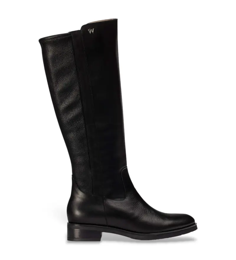 Wonders per donna. C-54100 Stivali neri Codigre, Pelle, Nero, Basso, Cerniera, Casual