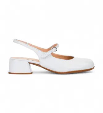 Wonders per donna D-2401_2024_12112 Scarpe in pelle bianca Bruma 01, Bianco, 3 a 5cm, Fibbia, Casual, Classico Blu