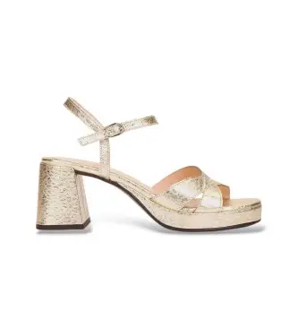 Wonders per donna G-6820 Sandali in pelle dorata Zaida20, 5 a 8cm, Fibbia, Casual, Da sera, Oro