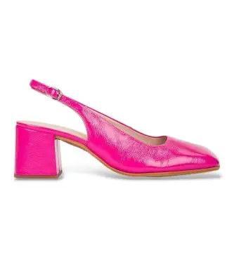 Wonders per donna H-6801_2024_10751 Scarpe in Pelle Anila 01 Rosa, 5 a 8cm, Fibbia, Casual, Da sera, Pelle verniciata Fucsia
