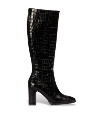 per donna M-5150 Stivali neri Treze (41), Pelle, Nero, 5 a 8cm, Cerniera, Casual