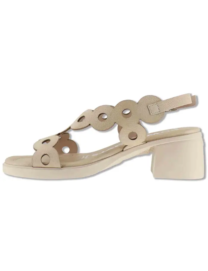 Wonders Slingback in pelle beige con tacco in gomma Donna D-2306 020