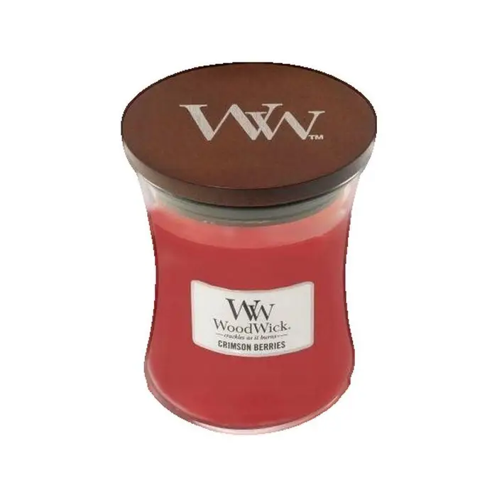 Woodwick Candele, diffusori Bougie parfumée Crimson Berries Rouge Rosso